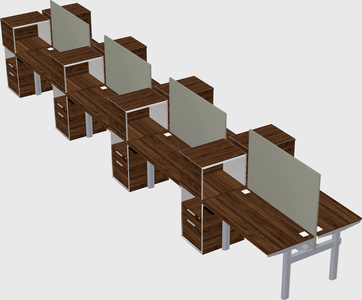 Shared electric desk + cabinet