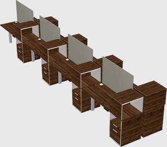Shared electric desk + cabinet