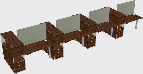 Shared electric desk + cabinet