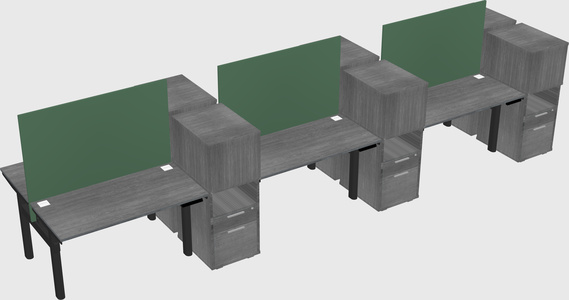 Shared electric desk + cabinet