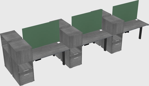 Shared electric desk + cabinet