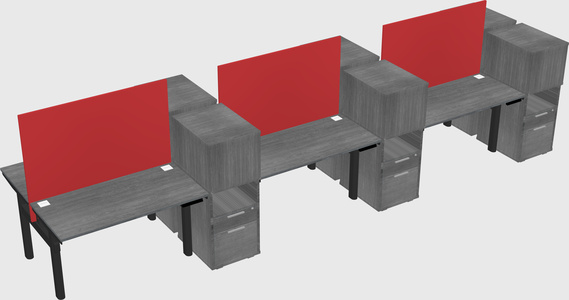 Shared electric desk + cabinet