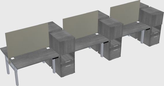 Shared electric desk + cabinet