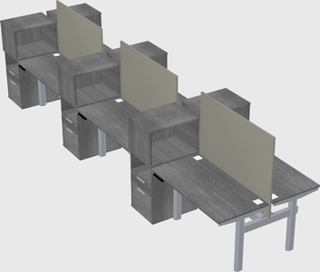 Shared electric desk + cabinet