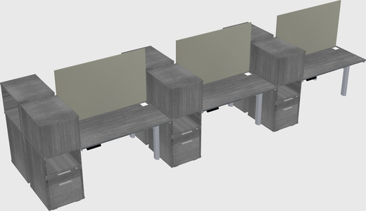 Shared electric desk + cabinet