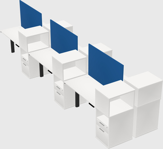 Shared electric desk + cabinet