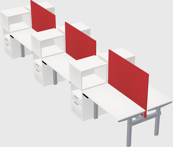 Shared electric desk + cabinet