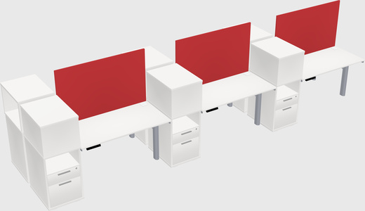 Shared electric desk + cabinet