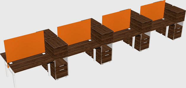 Shared electric desk + cabinet