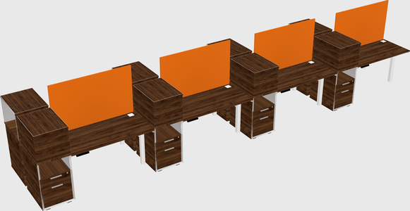 Shared electric desk + cabinet