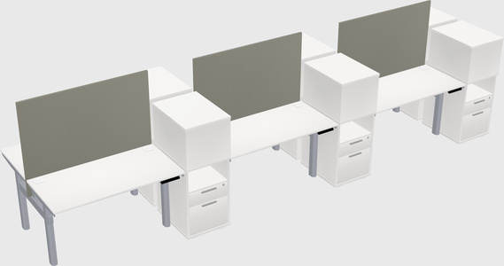Shared electric desk + cabinet