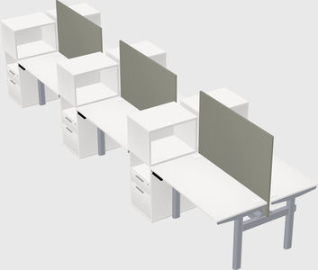 Shared electric desk + cabinet