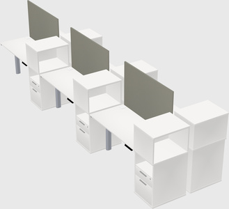 Shared electric desk + cabinet