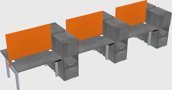 Shared electric desk + cabinet