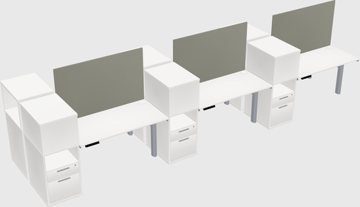 Shared electric desk + cabinet