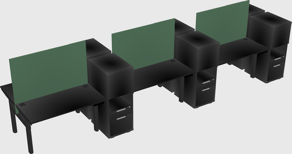 Shared electric desk + cabinet