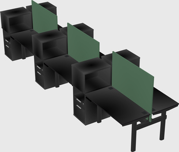 Shared electric desk + cabinet