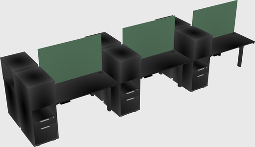 Shared electric desk + cabinet
