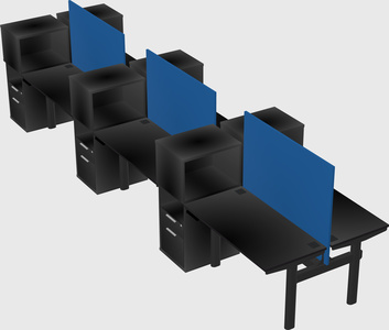 Shared electric desk + cabinet