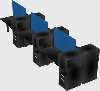 Shared electric desk + cabinet