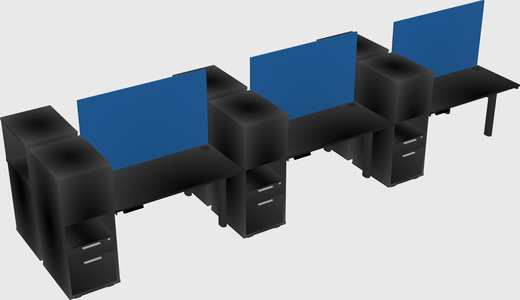 Shared electric desk + cabinet