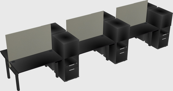 Shared electric desk + cabinet