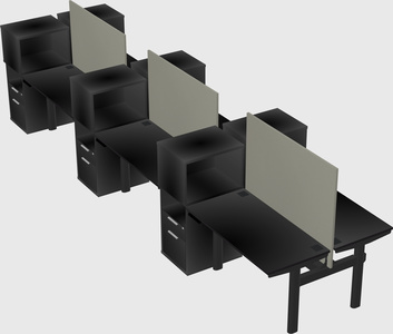Shared electric desk + cabinet