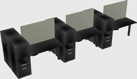 Shared electric desk + cabinet