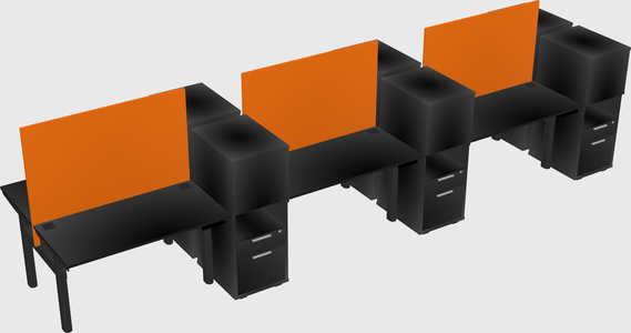 Shared electric desk + cabinet