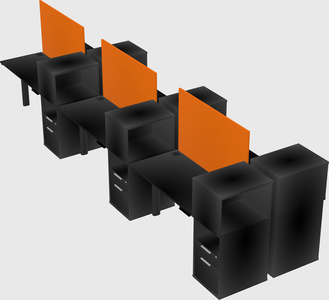 Shared electric desk + cabinet