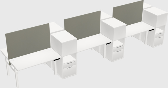 Shared electric desk + cabinet