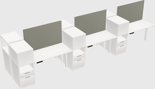 Shared electric desk + cabinet