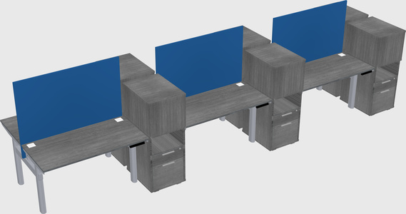 Shared electric desk + cabinet