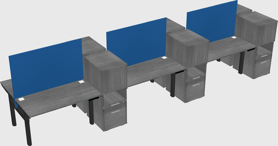 Shared electric desk + cabinet