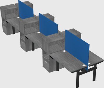 Shared electric desk + cabinet