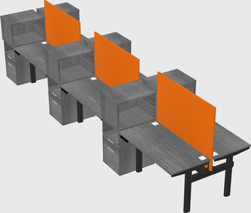 Shared electric desk + cabinet