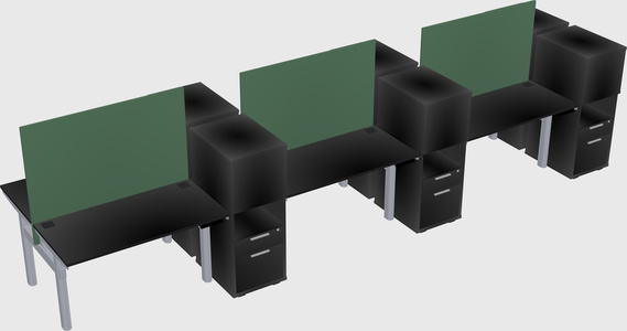 Shared electric desk + cabinet
