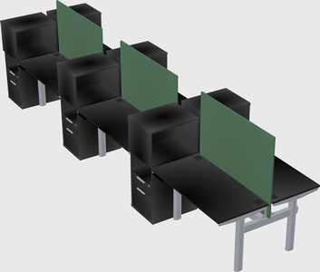 Shared electric desk + cabinet
