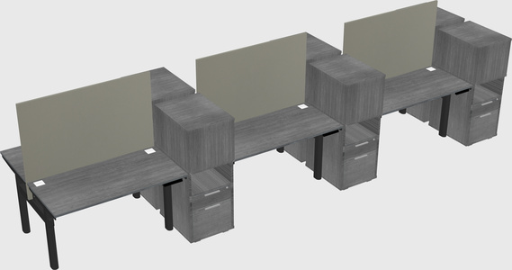 Shared electric desk + cabinet