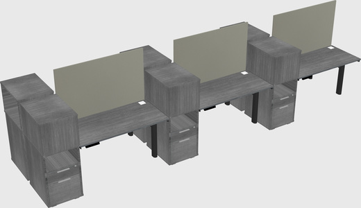 Shared electric desk + cabinet