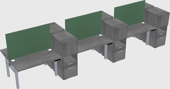 Shared electric desk + cabinet