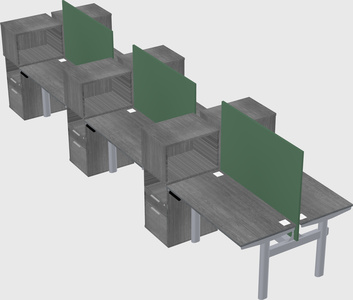 Shared electric desk + cabinet