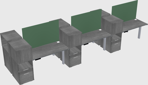 Shared electric desk + cabinet