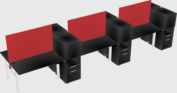 Shared electric desk + cabinet