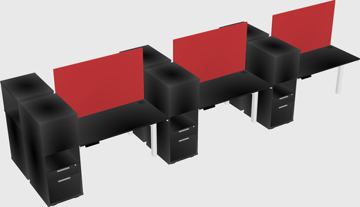 Shared electric desk + cabinet