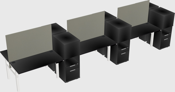Shared electric desk + cabinet