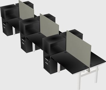 Shared electric desk + cabinet