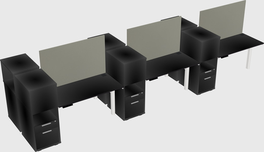 Shared electric desk + cabinet