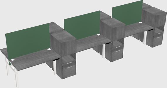 Shared electric desk + cabinet
