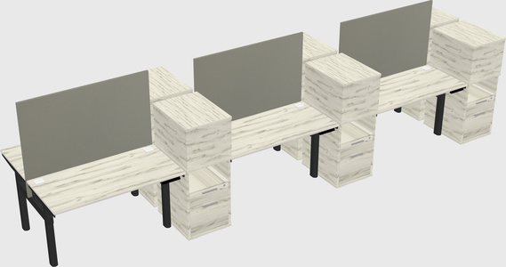 Shared electric desk + cabinet